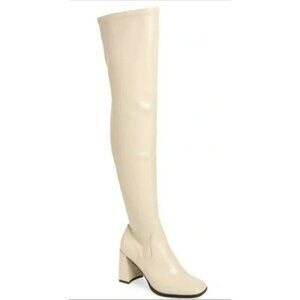 Open Edit Briar Over the Knee Cream Vanilla Boots Size 8 NEW